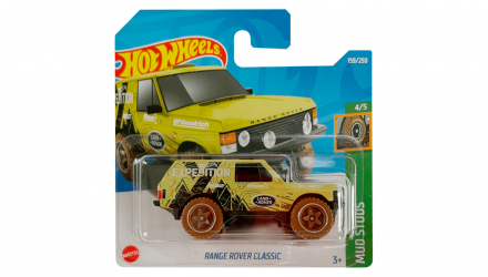 Машинка Базова Hot Wheels Range Rover Classic Mud Studs 1:64 HCX52 Tan - Retromagaz, image 1