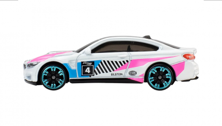 Тематическая Машинка Hot Wheels BMW M4 Neon Speeders 1:64 JKY02 White - Retromagaz, image 3