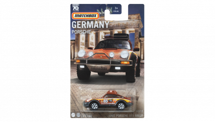 Тематична Машинка Matchbox 1985 Porsche 911 Rally Germany 1:64 GWL49/HPC58 Brown - Retromagaz, image 1