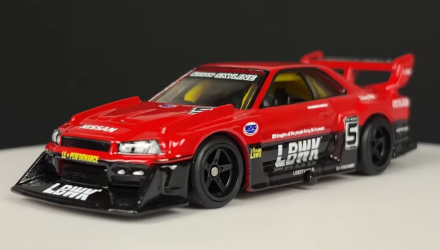 Машинка Premium Hot Wheels LB-ER34 Super Silhouette Nissan Skyline Mountain Drifters 1:64 HCJ81 Red - Retromagaz, image 2