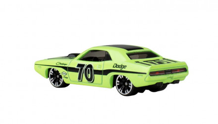 Тематична Машинка Hot Wheels '70 Dodge Hemi Challenger Neon Speeders 1:64 JKX97 Yellow - Retromagaz, image 2