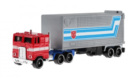 Машинка Базовая Hot Wheels Freightliner Optimus Prime T7 Transformers и Транспортер Track Fleet 1:64 HXH02/JFF66 Red 2шт - Retromagaz, image 1