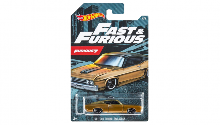 Тематическая Машинка Hot Wheels '69 Ford Torino Talladega Fast & Furious 1:64 GJV61 Gold - Retromagaz, image 1