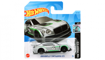 Машинка Базова Hot Wheels 2018 Bentley Continental GT3 Modified 1:64 HKL45 Silver - Retromagaz, image 1