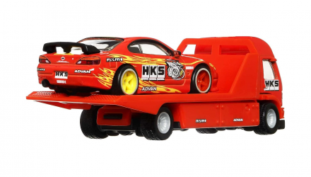 Машинка Premium Hot Wheels 2шт Nissan Silvia (S15) и Транспортер Aero Lift Team Transport 1:64 FLF56/HCR35 Red - Retromagaz, image 3