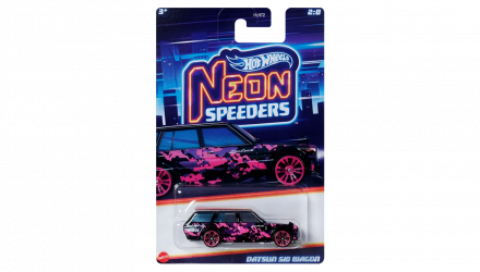 Тематична Машинка Hot Wheels Datsun 510 Wagon Neon Speeders 1:64 HLH72/HRW68 Black - Retromagaz, image 1