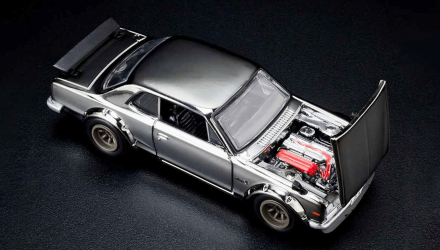 Машинка Premium Hot Wheels 1972 Skyline H/T 2000GT-R Red Line Club RLC 1:64 GXJ15 Silver - Retromagaz, image 4