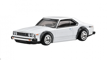 Машинка Premium Hot Wheels Nissan Skyline GT-R (BNR32) / (BCNR33) / (BNR34) / Retro Rig Diorama 1:64 GRN86 White 4шт - Retromagaz, image 4