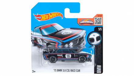 Машинка Базовая Hot Wheels '73 BMW 3.0 CSL Race Car BMW 1:64 DHX63 Black - Retromagaz, image 1