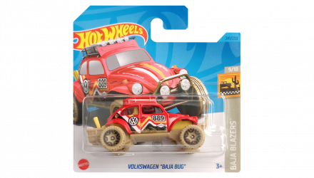 Машинка Базовая Hot Wheels Volkswagen "Baja Bug" Treasure Hunts Baja Blazers 1:64 HKK93 Red - Retromagaz, image 1