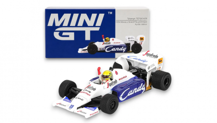 Машинка Premium MINI GT Toleman TG184 - No.19 Ayrton Senna 2nd Monaco GP 1984 1:64 MGT01118 White - Retromagaz, image 4