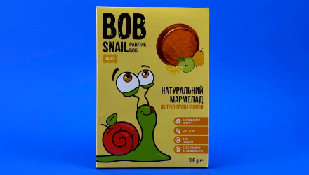 Мармелад Bob Snail Фруктовий Яблуко-Груша-Лимон 108g - Retromagaz, image 1