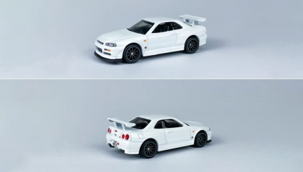 Машинка Premium 4шт Hot Wheels Nissan Skyline GT-R (BNR32) / (BCNR33) / (BNR34) / Retro Rig Diorama 1:64 GRN86 White - Retromagaz, image 4