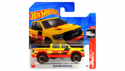 Машинка Базова Hot Wheels 2020 RAM 1500 Rebel Treasure Hunts Rescue 1:64 HKL04 Yellow - Retromagaz, image 1