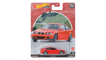 Машинка Premium Hot Wheels BMW M3 (E46) AutoStrasse 1:64 HCK19 Red - Retromagaz, image 1