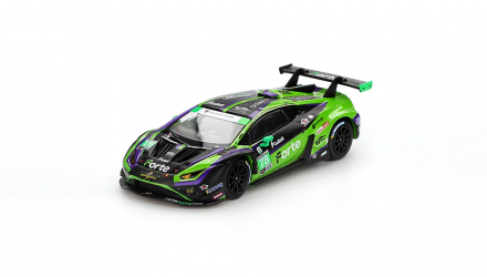 Машинка Premium MINI GT Lamborghini Huracán GT3 EVO2 #78 Forte Racing 2024 IMSA Daytona 24 Hrs 1:64 MGT01062 White - Retromagaz, image 1