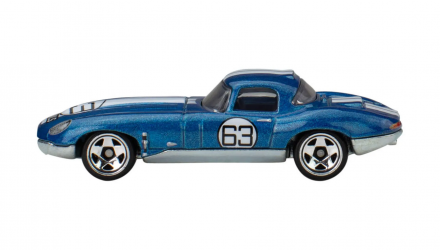 Тематическая Машинка Hot Wheels Jaguar Lightweight E-Type British Horsepower 1:64 JBY90 Blue - Retromagaz, image 3
