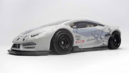 Машинка Базовая Hot Wheels LB-Works Lamborghini Huracan Coupe Mad Mike Speed Graphics 1:64 GRX61 Grey - Retromagaz, image 3