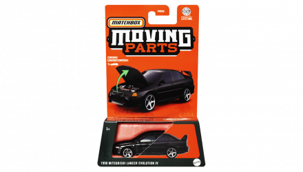 Тематическая Машинка Matchbox 1996 Mitsubishi Lancer Evolution IV Moving Parts 1:64 FWD28/HVM98 Black - Retromagaz, image 1