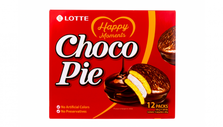 Набор Пирожные 2шт Lotte Чокопай Choco Pie (12 шт) 336g 250ml - Retromagaz, image 1