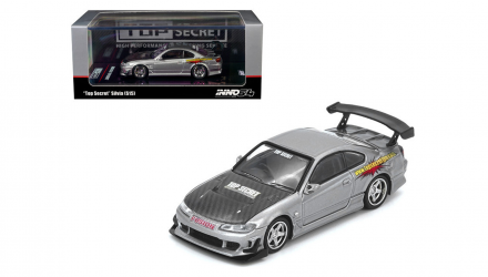 Машинка Premium INNO64 TOP SECRET Silvia (S15) 1:64 IN64-S15TS-SIL Silver - Retromagaz, image 4