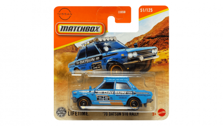 Машинка Велике Місто Matchbox '70 Datsun 510 Adventure 1:64 JBT02 Blue - Retromagaz, image 1