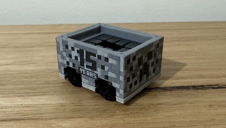 Машинка Базовая Hot Wheels Minecraft Minecart Screen Time 1:64 HTB38 Grey - Retromagaz, image 1