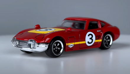 Тематическая Машинка Hot Wheels Toyota 2000GT Vintage Racing Club 1:64 HRT81/HRV07 Red - Retromagaz, image 2