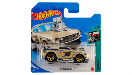 Машинка Базова Hot Wheels '68 Mustang Tooned 1:64 GTC21 Tan 1шт Новий - Retromagaz, image 1