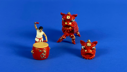 Фігурка American Diorama Lion Dance 1:64 Red - Retromagaz, image 1