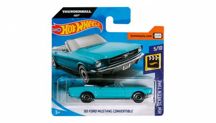 Машинка Базова Hot Wheels Thunderball 007 '65 Ford Mustang Convertible Screen Time 1:64 GHC77 Turquoise - Retromagaz, image 1