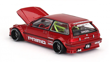 Машинка Premium Kaido House x MiNI GT Honda Civic (EF) Kaido Works V2 1:64 KHMG156 Red - Retromagaz, image 4