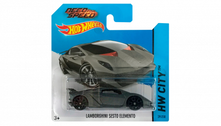 Машинка Базова Hot Wheels Lamborghini Sesto Elemento Need for Speed City 1:64 BFF92 Grey - Retromagaz, image 1