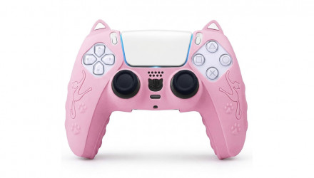 Чохол Силіконовий Geekshare PlayStation 5 Kitty + Touch Pad Sticker Pink Новий - Retromagaz, image 1