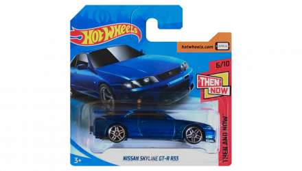 Машинка Базова Hot Wheels Nissan Skyline GT-R R33 Then and Now 1:64 FJV51 Blue - Retromagaz, image 1