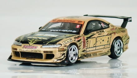 Машинка Premium MINI GT Nissan Nissan Silvia (S15) Top Secret D1GP 1:64 MGT00714-BL Gold - Retromagaz, image 1