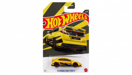 Тематична Машинка Hot Wheels '16 Honda Civic Type R Honda 1:64 HDH18 Yellow - Retromagaz, image 1