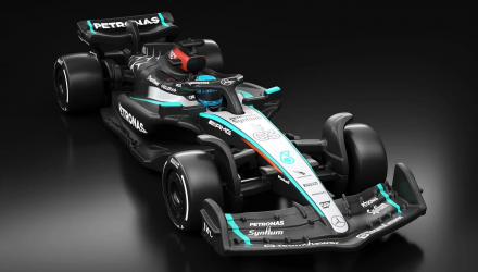 Машинка Premium Hot Wheels Mercedes-AMG PETRONAS Formula One Team (#63) Formula One 1:64 JBM18 Black - Retromagaz, image 1