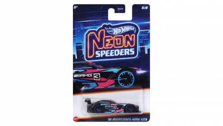 Тематична Машинка Hot Wheels '16 Mercedes-AMG GT3 Neon Speeders 1:64 HLH72/HRW79 Black - Retromagaz, image 5