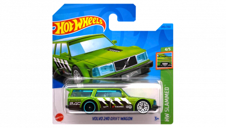 Машинка Базовая Hot Wheels Volvo 240 Drift Wagon Slammed 1:64 HKJ07 Green - Retromagaz, image 1