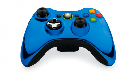 Геймпад Бездротовий Microsoft Xbox 360 Chrome Series Blue Б/У - Retromagaz, image 4