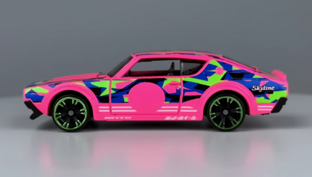 Тематическая Машинка Hot Wheels Nissan Skyline 2000GT-R Neon Speeders 1:64 HLH72/HRW69 Pink - Retromagaz, image 4