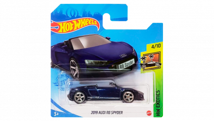 Машинка Базова Hot Wheels 2019 Audi R8 Spyder Super Treasure Hunt STH Exotics 1:64 GTD01 Blue - Retromagaz, image 1