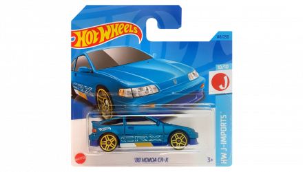 Машинка Базовая Hot Wheels '88 Honda CR-X J-Imports 1:64 HKK68 Light Blue - Retromagaz, image 1