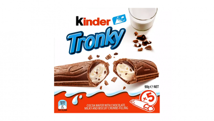 Батончик Kinder Tronky зі Шматочками Печива 90g - Retromagaz, image 3