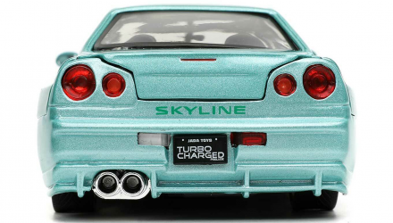 Машинка Jada 2002 Nissan Skyline GT-R (BNR34) Brian's Fast & Furious 1:24 Turquoise - Retromagaz, image 6