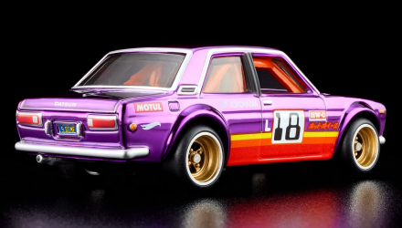 Машинка Premium Hot Wheels '71 Datsun 510 Red Line Club RLC 1:64 JJY57 Purple - Retromagaz, image 2