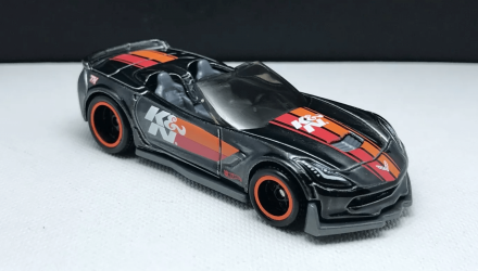 Машинка Базова Hot Wheels Corvette C7 Z06 Convertible Super Treasure Hunt STH Speed Graphics 1:64 GTD07 Black - Retromagaz, image 1