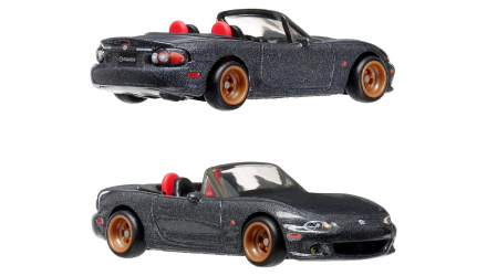 Машинка Premium Hot Wheels 2шт '04 Mazda Mazdaspeed Miata / RX7 FC Pandem 2-Packs 1:64 HRR75 Grey - Retromagaz, image 3