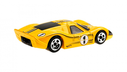 Машинка Базовая Hot Wheels '67 Ford GT40 Mk.IV Race Day 1:64 GTB67 Yellow - Retromagaz, image 3